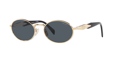 Prada 0PR 65ZS Women's Sunglasses - Pale Gold Frame, Dark Grey Lenses Sunglasses