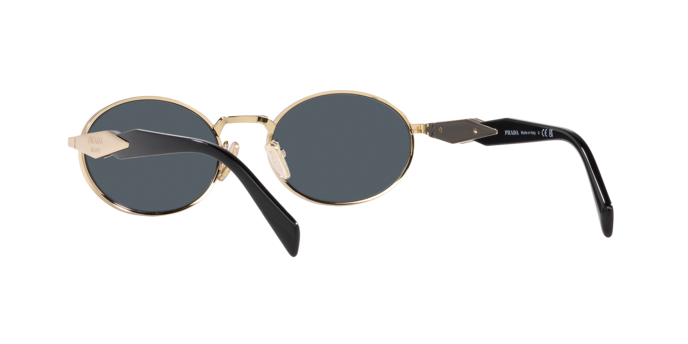 Prada 0PR 65ZS Women's Sunglasses - Pale Gold Frame, Dark Grey Lenses Sunglasses