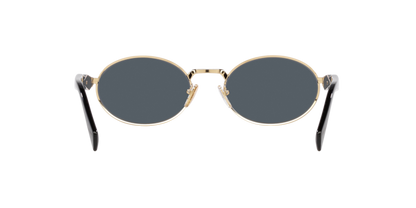 Prada 0PR 65ZS Women's Sunglasses - Pale Gold Frame, Dark Grey Lenses Sunglasses