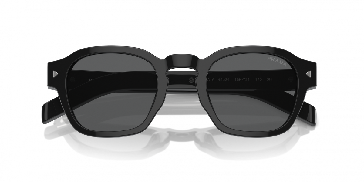 Prada PR A16S 16K731 Men's Sunglasses - Black Frame, Dark Grey Lenses