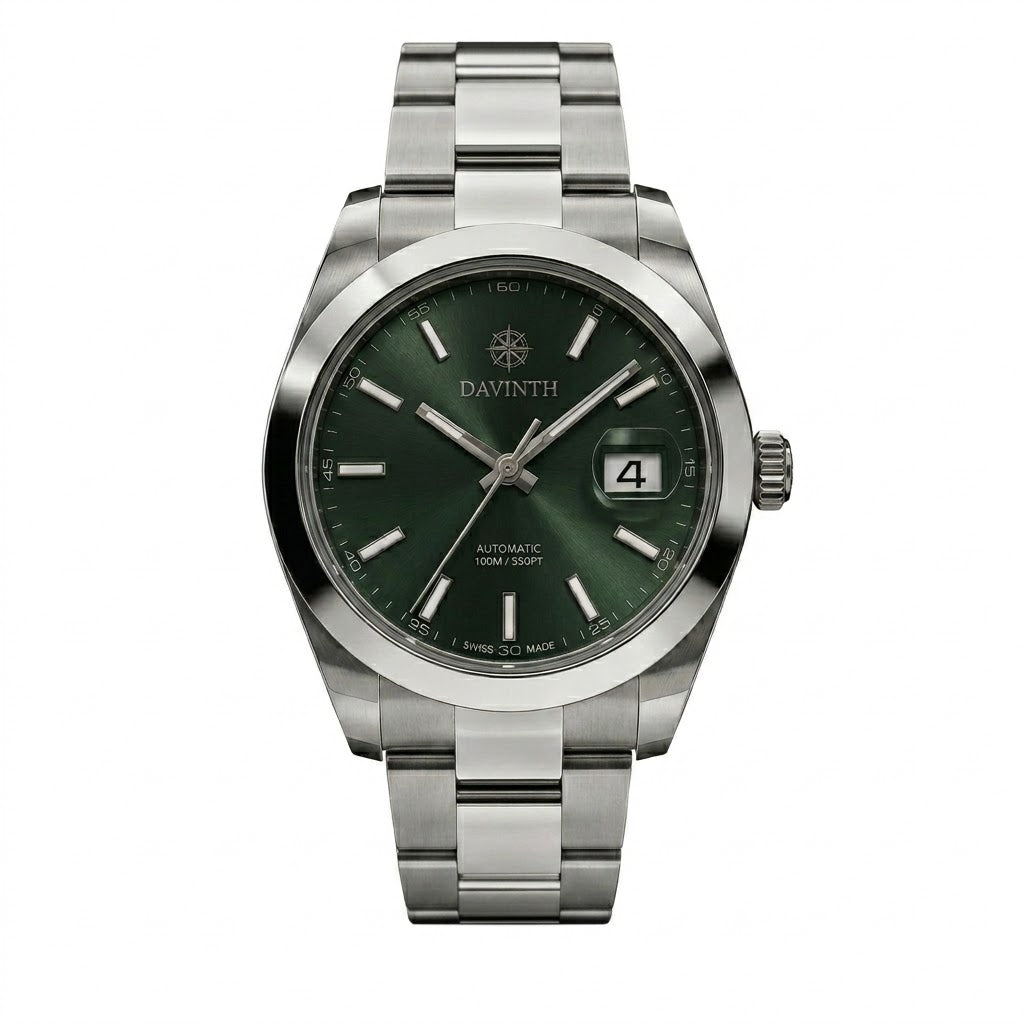 DAVINTH Watch Green 40mm Steel