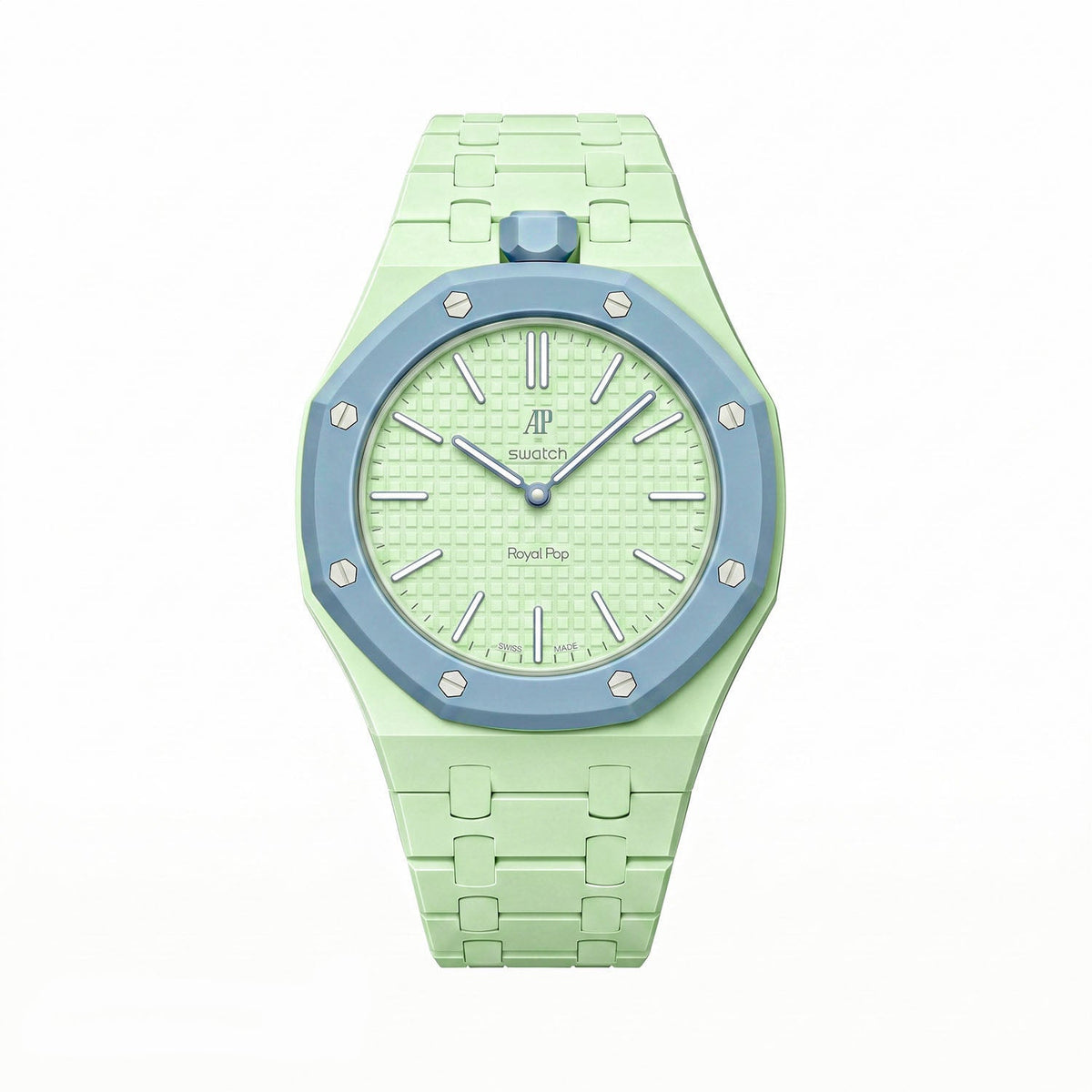 Audemars Piguet x Swatch Royal Pop BLAUE ACHT Green 40 mm + Ceramic Case-Strap