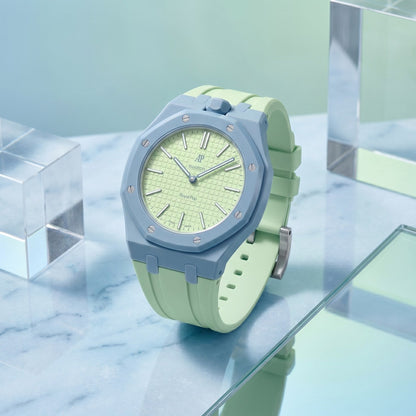Audemars Piguet x Swatch Royal Pop BLAUE ACHT Green 40 mm + Rubber Case-Strap