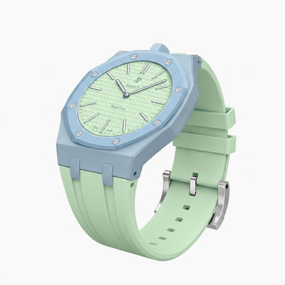 Audemars Piguet x Swatch Royal Pop BLAUE ACHT Green 40 mm + Rubber Case-Strap