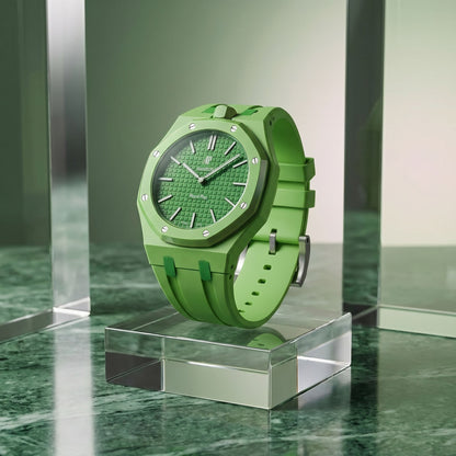 Audemars Piguet x Swatch Royal Pop "GREEN EIGHT" 40 mm + Rubber Case-Strap