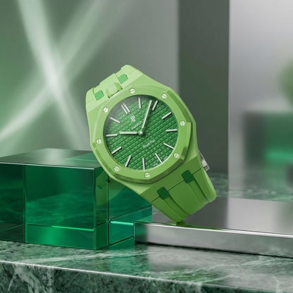 Audemars Piguet x Swatch Royal Pop "GREEN EIGHT" 40 mm + Rubber Case-Strap