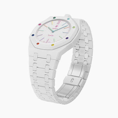 Audemars Piguet x Swatch Royal Pop "HUIT BLANC" 40 mm + Ceramic Case-Strap
