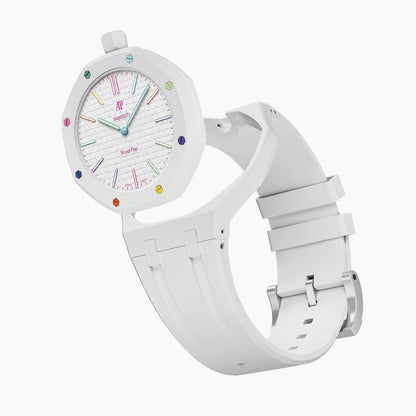 Audemars Piguet x Swatch Royal Pop "HUIT BLANC" 40 mm + Rubber Case-Strap