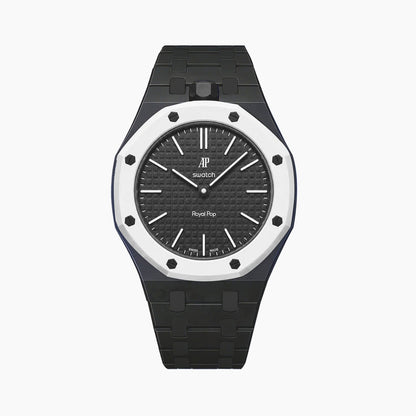 Audemars Piguet x Swatch Royal Pop "OCHO NEGRO" 40 mm + Ceramic Case-Strap