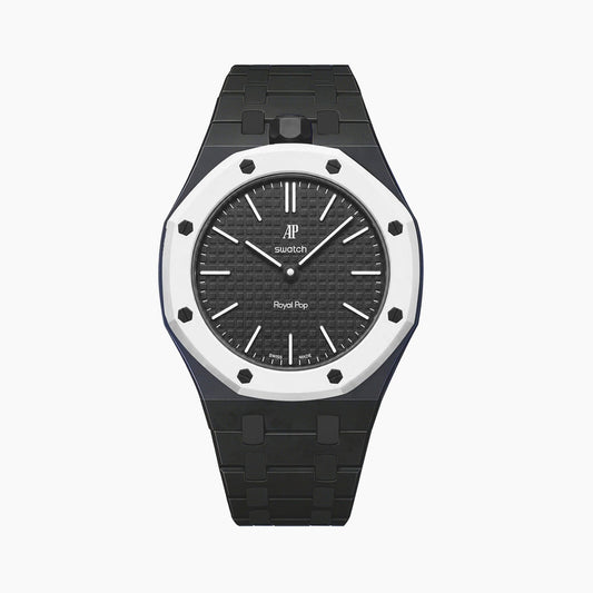 Audemars Piguet x Swatch Royal Pop "OCHO NEGRO" 40 mm + Ceramic Case-Strap