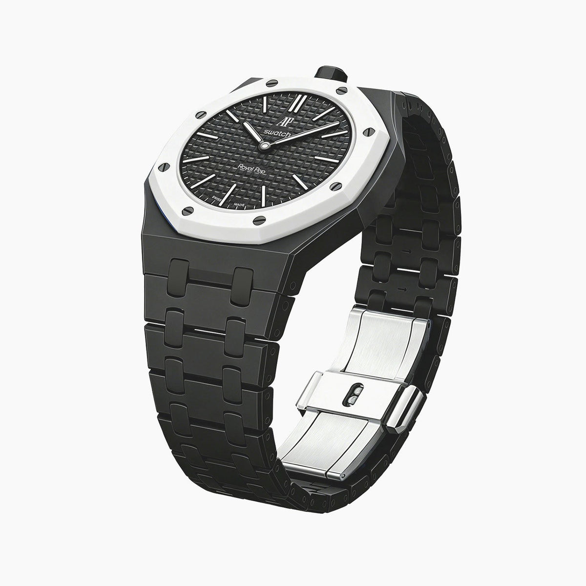 Audemars Piguet x Swatch Royal Pop "OCHO NEGRO" 40 mm + Ceramic Case-Strap