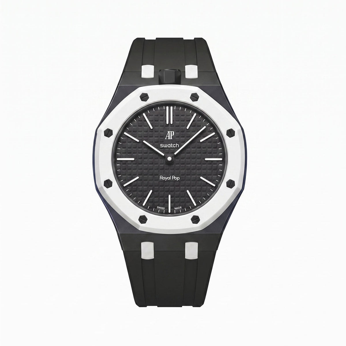 Audemars Piguet x Swatch Royal Pop "OCHO NEGRO" 40 mm + Rubber Case-Strap
