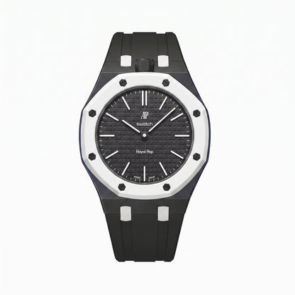 Audemars Piguet x Swatch Royal Pop "OCHO NEGRO" 40 mm + Rubber Case-Strap