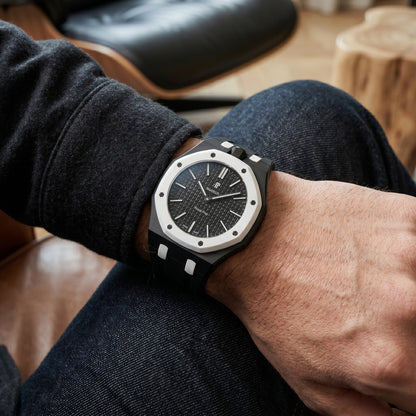 Audemars Piguet x Swatch Royal Pop "OCHO NEGRO" 40 mm + Rubber Case-Strap
