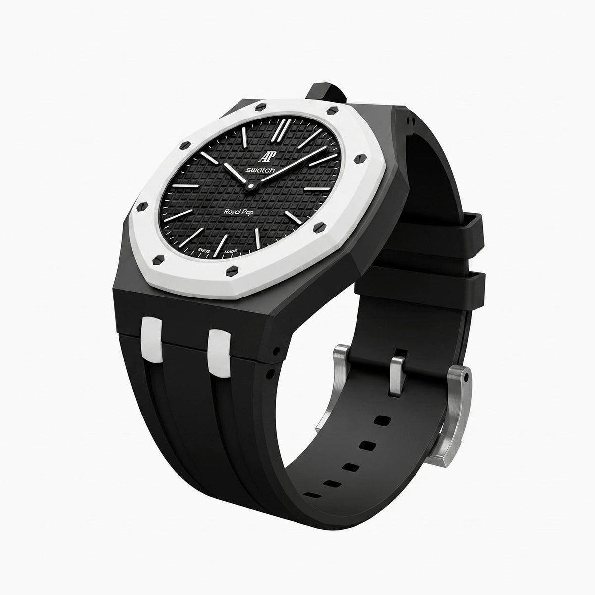Audemars Piguet x Swatch Royal Pop "OCHO NEGRO" 40 mm + Rubber Case-Strap