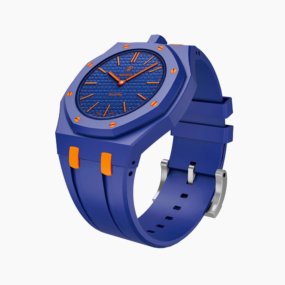 Audemars Piguet x Swatch Royal Pop "ORENJI HACHI" 40 mm + Rubber Case-Strap