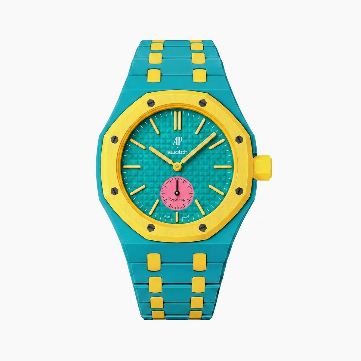 Audemars Piguet x Swatch Royal Pop OTG ROZ 40 mm + Ceramic Case-Strap