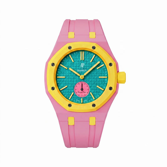 Audemars Piguet x Swatch Royal Pop OTG ROZ 40 mm + Rubber Case-Strap