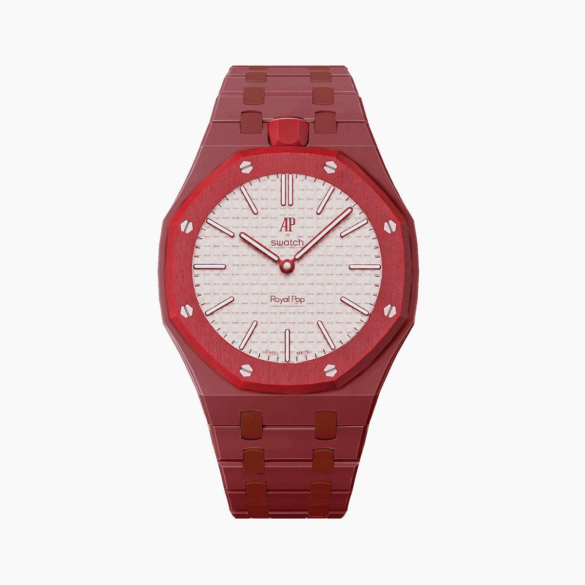 Audemars Piguet x Swatch Royal Pop "OTTO ROSSO" 40 mm + Ceramic Case-Strap