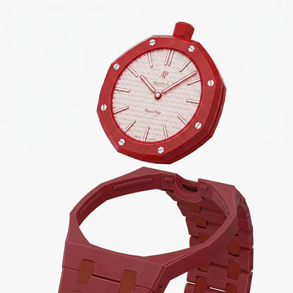 Audemars Piguet x Swatch Royal Pop "OTTO ROSSO" 40 mm + Ceramic Case-Strap
