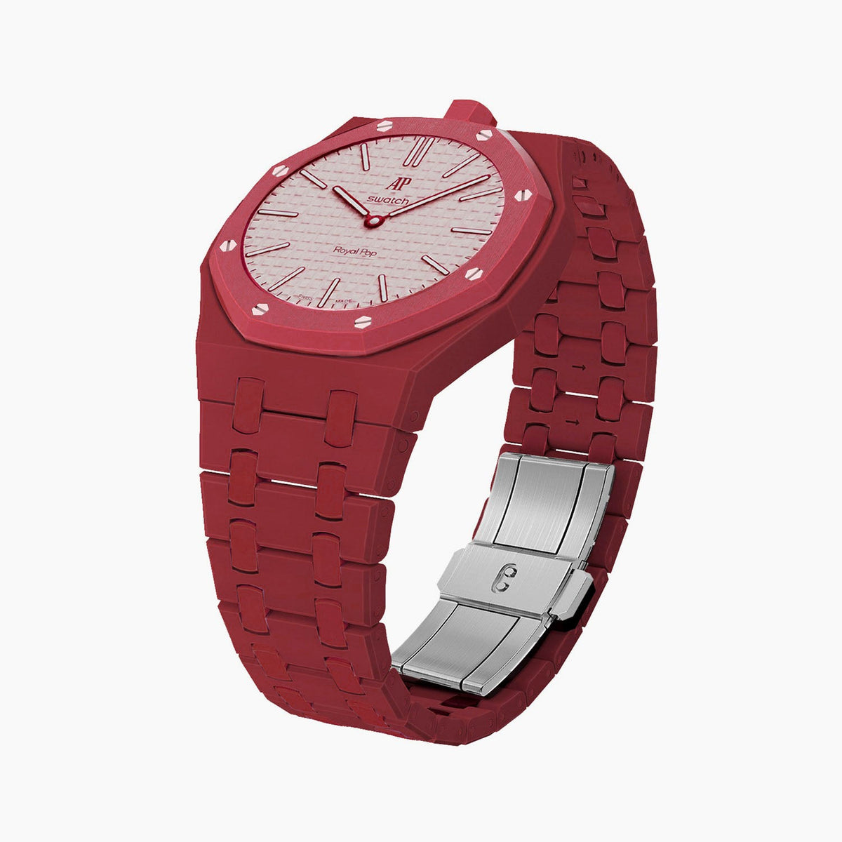 Audemars Piguet x Swatch Royal Pop "OTTO ROSSO" 40 mm + Ceramic Case-Strap