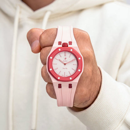 Audemars Piguet x Swatch Royal Pop "OTTO ROSSO" 40 mm + Rubber Case-Strap Pink