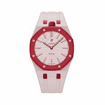 Audemars Piguet x Swatch Royal Pop "OTTO ROSSO" 40 mm + Rubber Case-Strap Pink