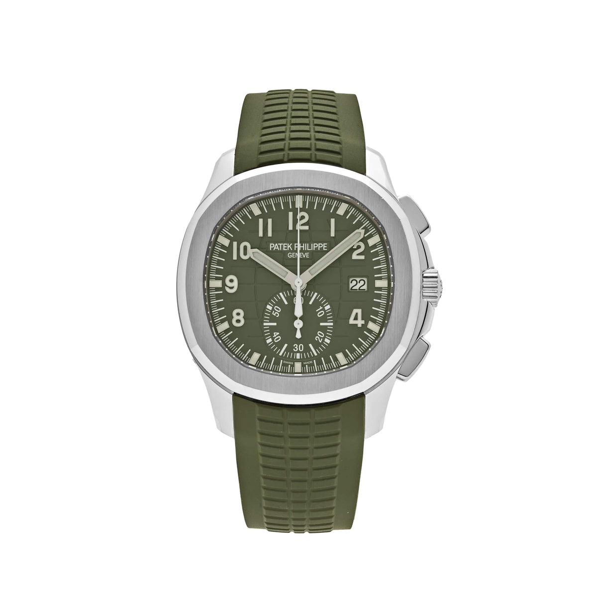 Patek Philippe Aquanaut 3285 V3 – 5968G-010 Chronograph White Gold Khaki Green Dial (2023)