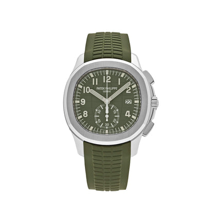 Patek Philippe Aquanaut 3285 V3 – 5968G-010 Chronograph White Gold Khaki Green Dial (2023)