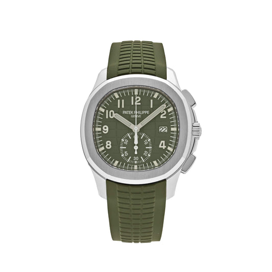 Patek Philippe Aquanaut 3285 V3 – 5968G-010 Chronograph White Gold Khaki Green Dial (2023)
