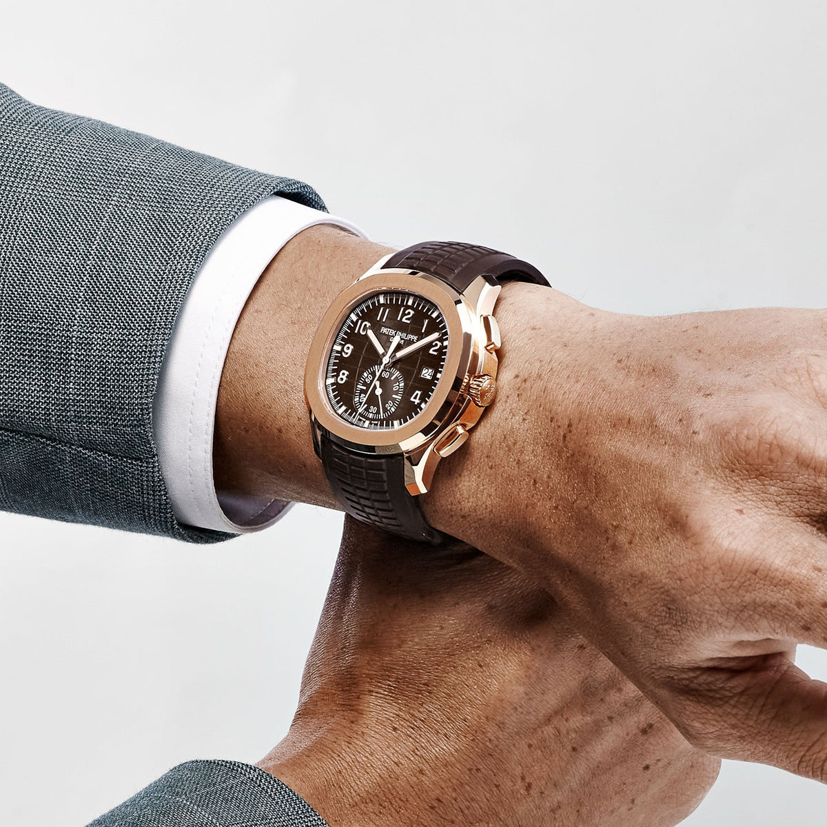 Patek Philippe Aquanaut 5968R-001 Chronograph Rose Gold Brown Dial
