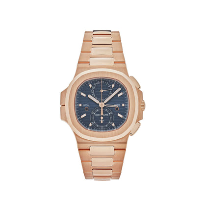 Patek Philippe Nautilus 3285 V3 – 5990/1R-001 Travel Time Flyback Chronograph Rose Gold Blue Dial (2025)