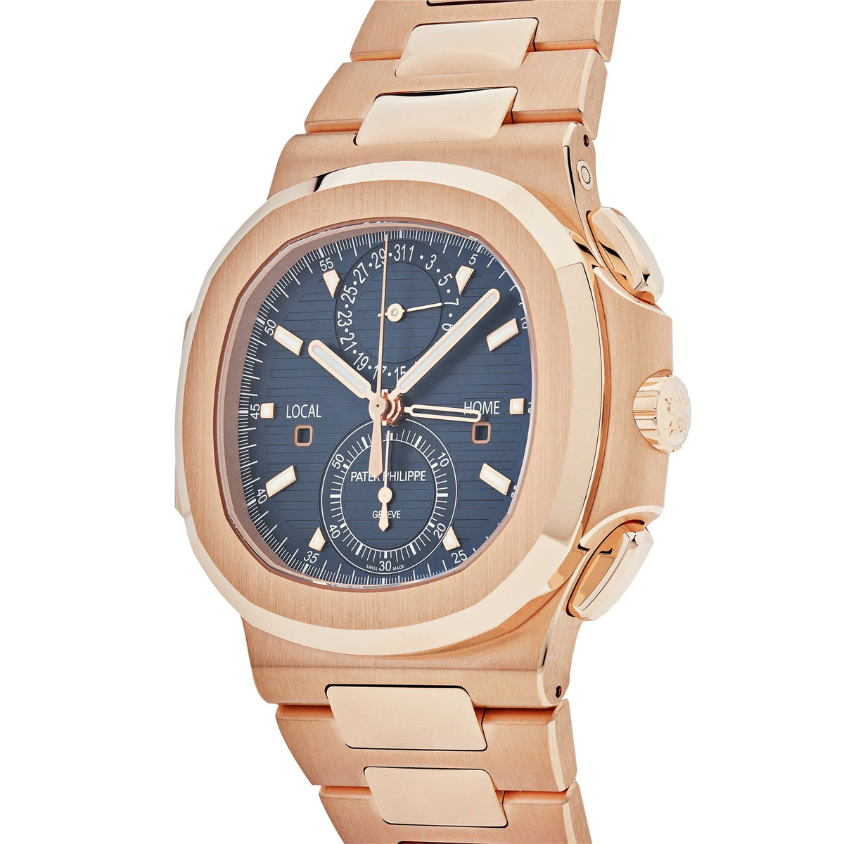 Patek Philippe Nautilus 3285 V3 – 5990/1R-001 Travel Time Flyback Chronograph Rose Gold Blue Dial (2025)