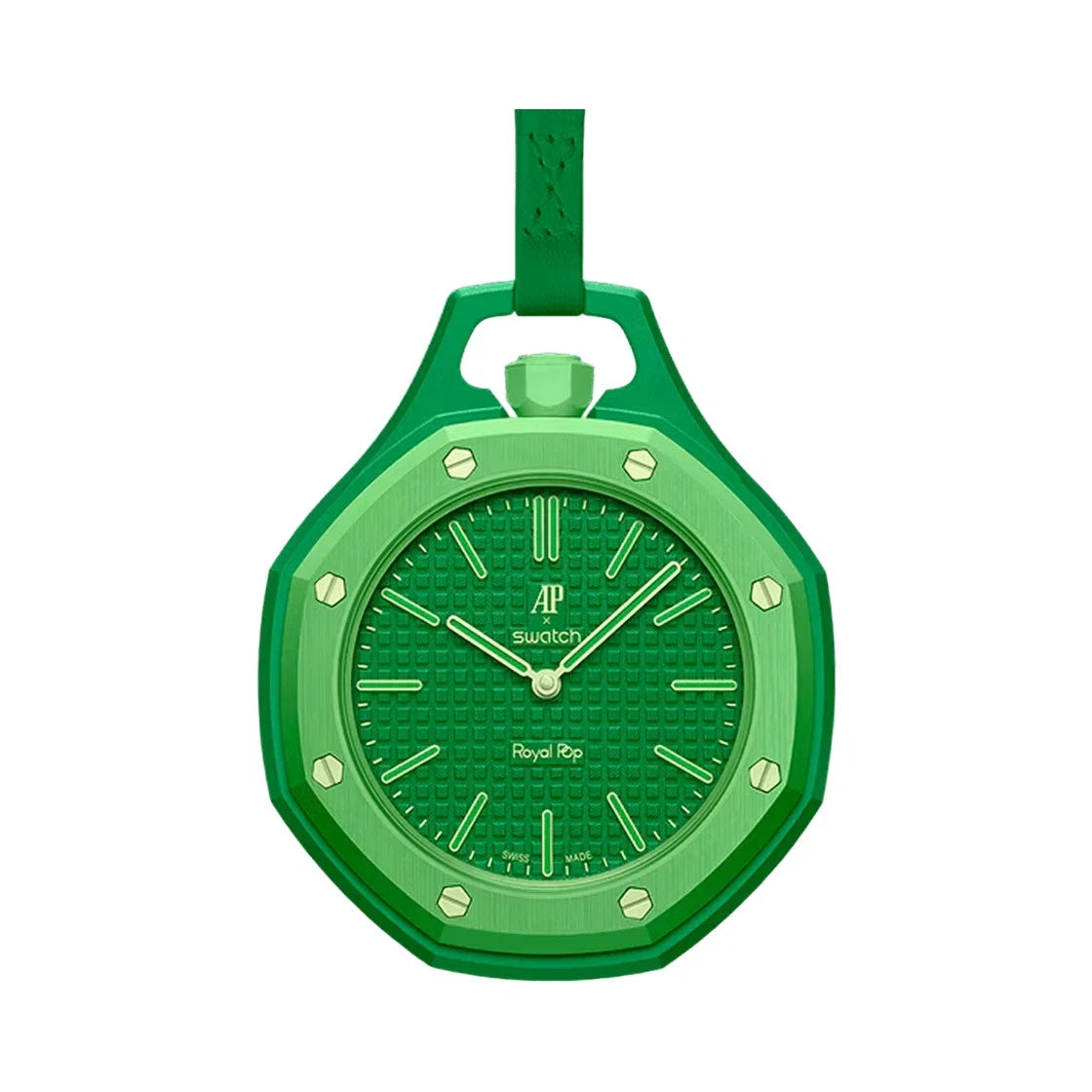 Audemars Piguet x Swatch Watch Royal Pop "GREEN EIGHT" 40 mm + Ceramic Case-Strap Pink