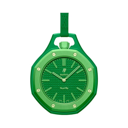 Audemars Piguet x Swatch Watch Royal Pop "GREEN EIGHT" 40 mm + Ceramic Case-Strap Pink