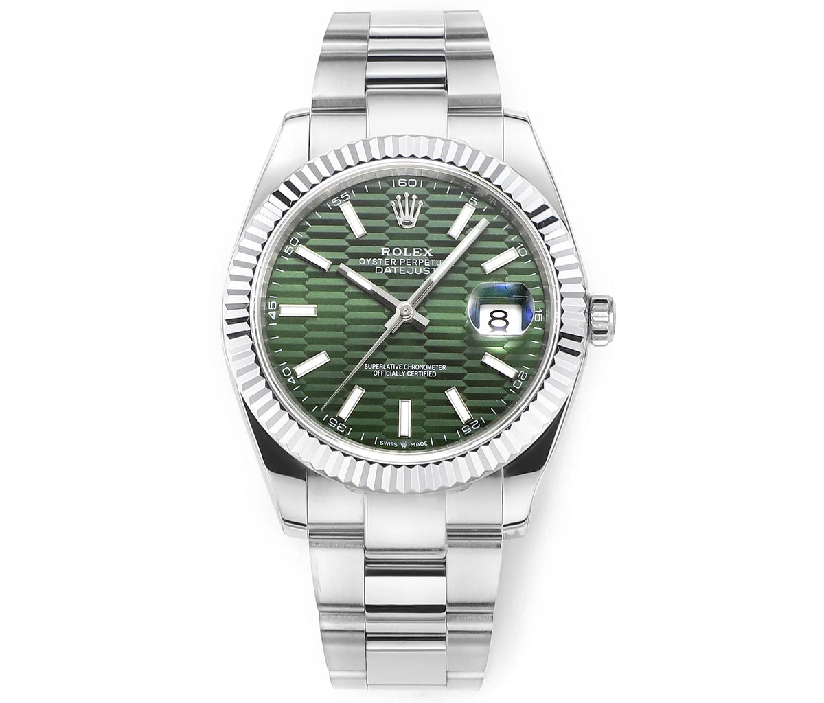Rolex Datejust 41 126300 Stainless Steel Green Dial Oyster (2025)